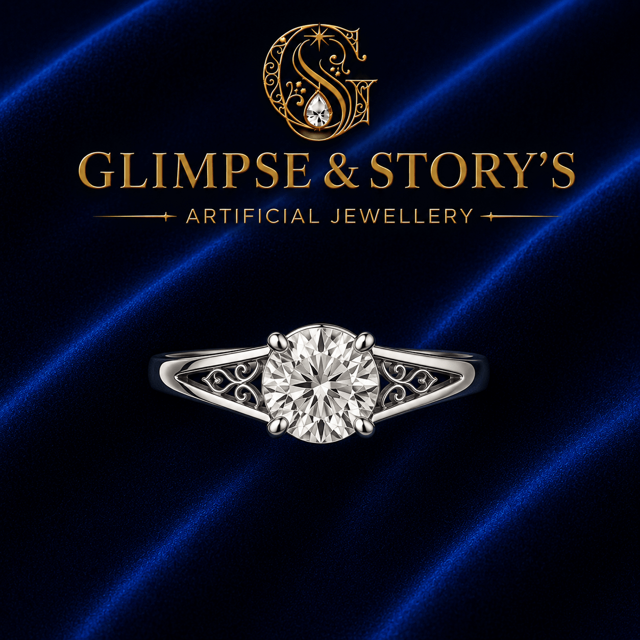 Eternal Silver Couple Rings for Men & Women – Stainless Steel Adjustable Matching Ring Set by GLIMPSE & STORY’S - GLIMPSE&STORY'S