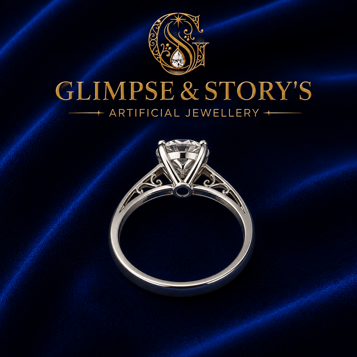 Eternal Silver Couple Rings for Men & Women – Stainless Steel Adjustable Matching Ring Set by GLIMPSE & STORY’S - GLIMPSE&STORY'S