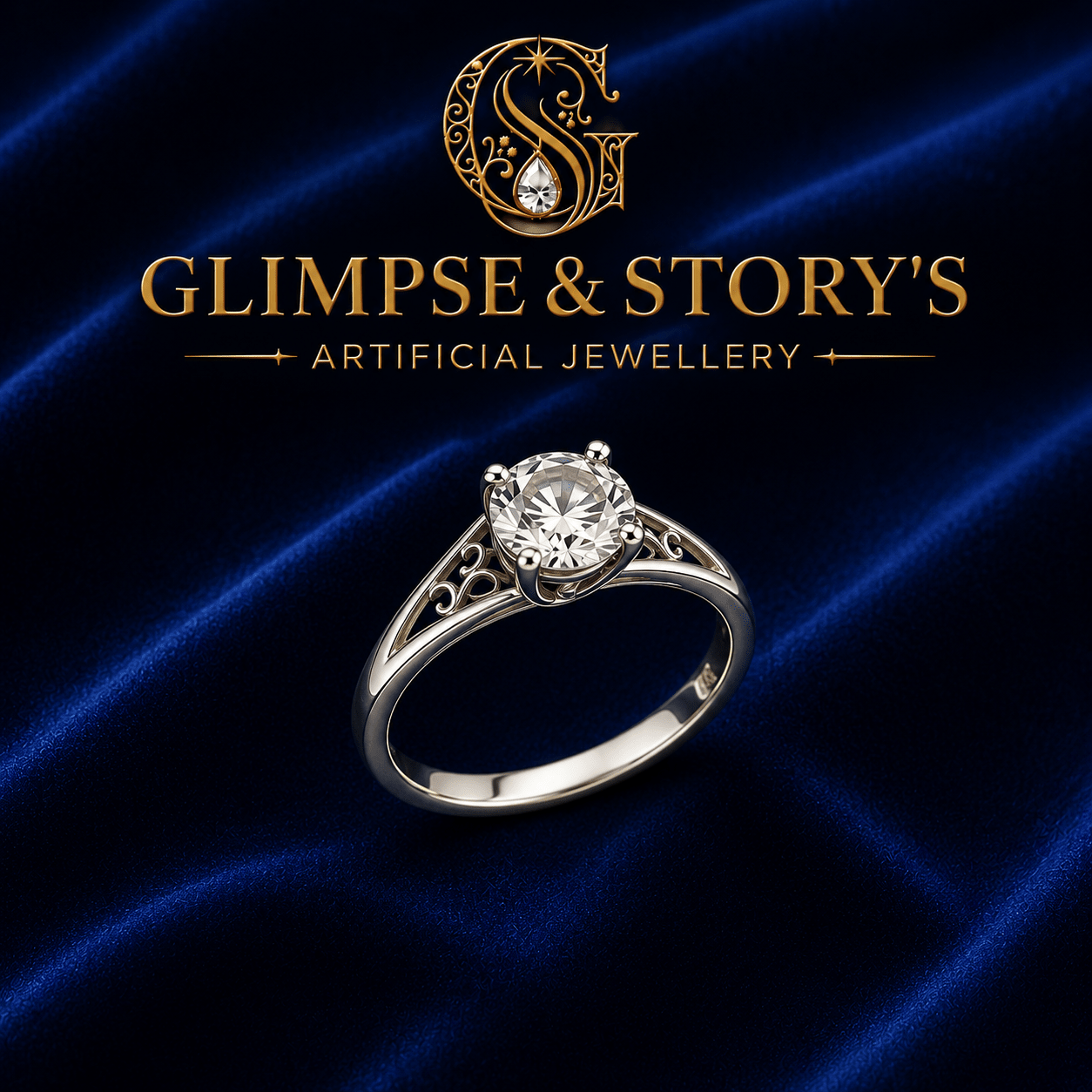 Eternal Silver Couple Rings for Men & Women – Stainless Steel Adjustable Matching Ring Set by GLIMPSE & STORY’S - GLIMPSE&STORY'S