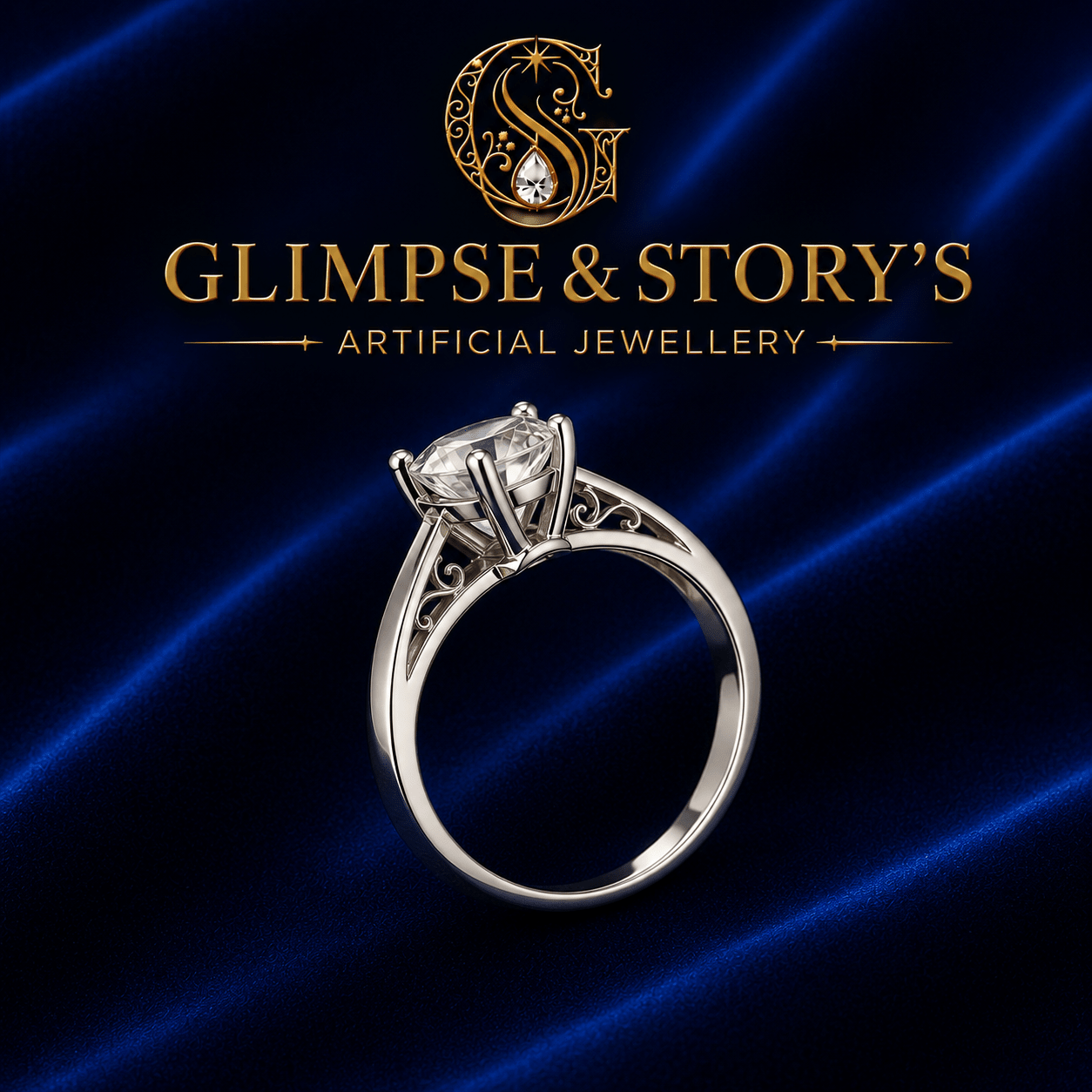 Eternal Silver Couple Rings for Men & Women – Stainless Steel Adjustable Matching Ring Set by GLIMPSE & STORY’S - GLIMPSE&STORY'S