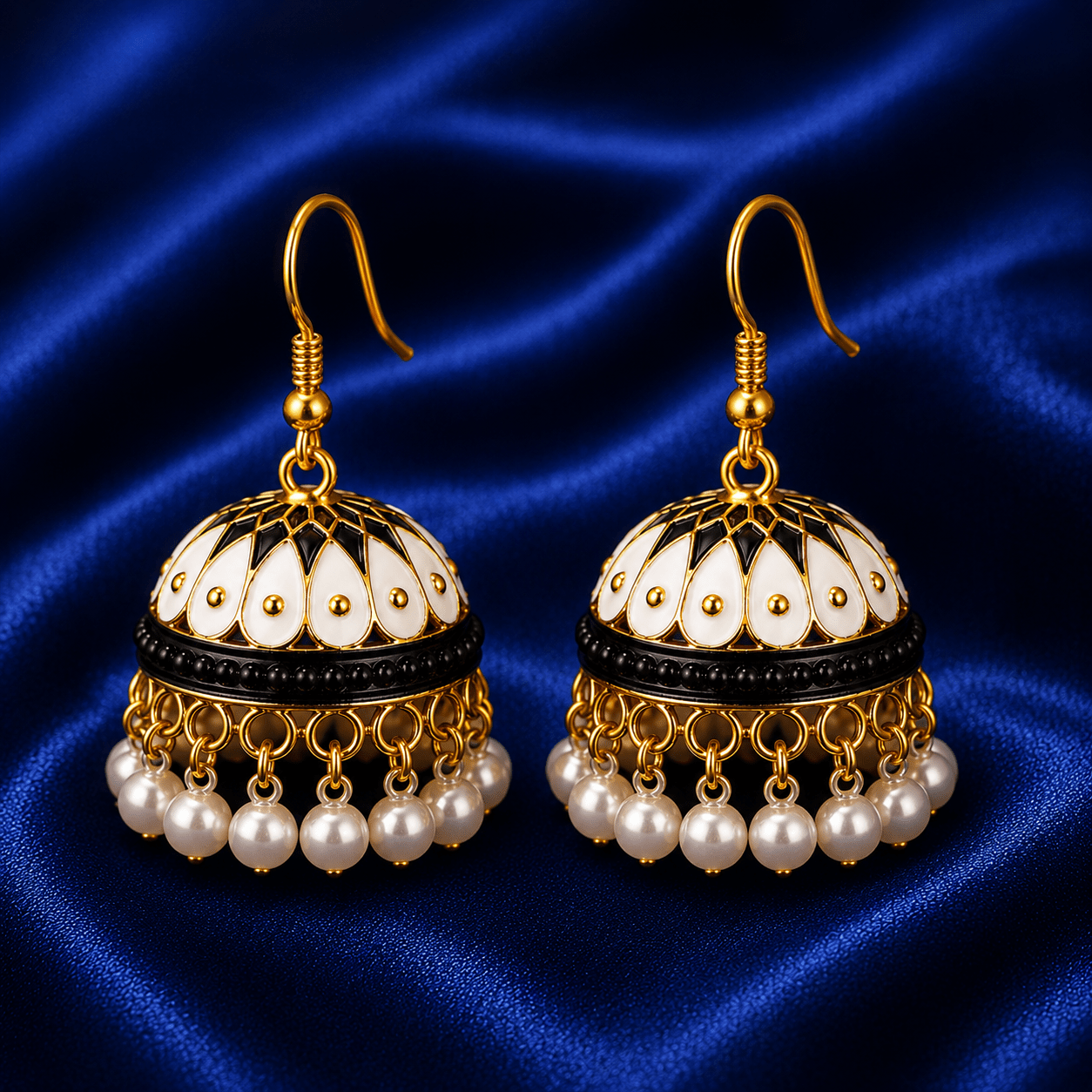 Luxury Multicolor Crystal Jhumka Earrings for Women – Gold Plated Funky Traditional Earrings | GLIMPSE & STORY’S - GLIMPSE&STORY'S