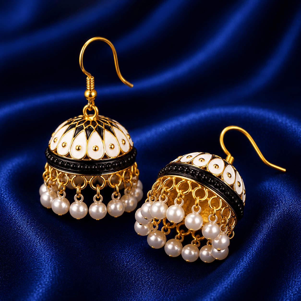 Luxury Multicolor Crystal Jhumka Earrings for Women – Gold Plated Funky Traditional Earrings | GLIMPSE & STORY’S - GLIMPSE&STORY'S