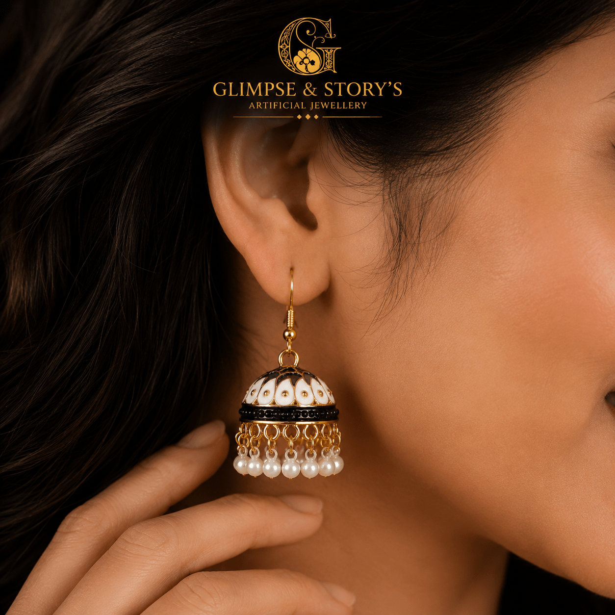 Luxury Multicolor Crystal Jhumka Earrings for Women – Gold Plated Funky Traditional Earrings | GLIMPSE & STORY’S - GLIMPSE&STORY'S