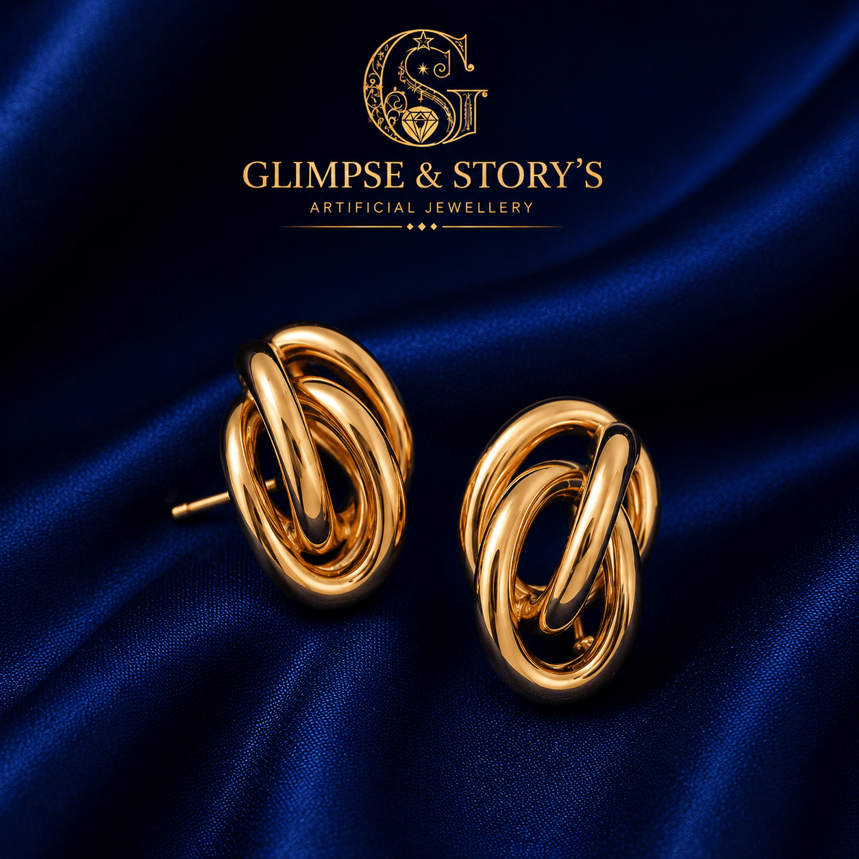 Korean Gold Hoop Earrings - Elegant Statement Hoops by GLIMPSE & STORY'S - GLIMPSE&STORY'S