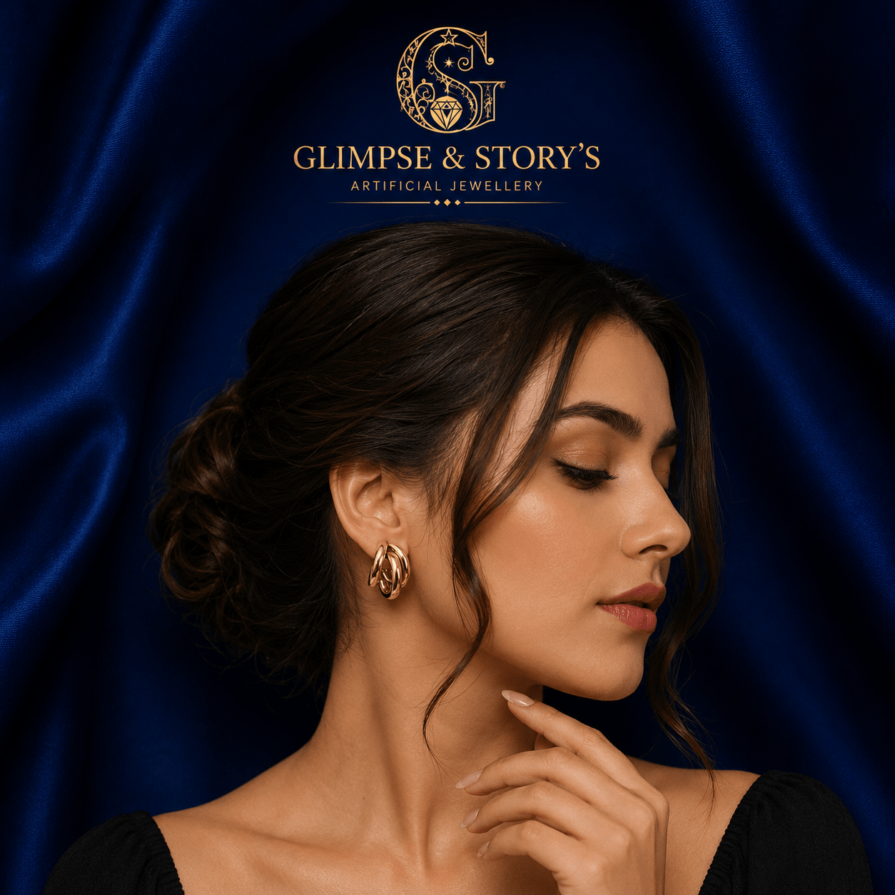 Korean Gold Hoop Earrings - Elegant Statement Hoops by GLIMPSE & STORY'S - GLIMPSE&STORY'S